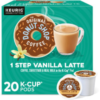 The Original Donut Shop Vanilla Latte, Single-Serve Keurig K-Cup Pods, Flavored Coffee, 20 Count