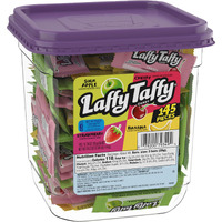 Laffy Taffy Candy, Assorted Fruit Flavored Taffy Candy, Sour Apple, Cherry, Strawberry & Banana Flavors (145 Pieces)