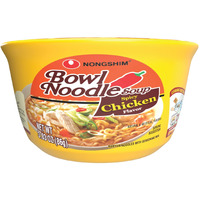 Nongshim Spicy Chicken Noodle Soup Instant Ramen, 12 Pack, Korean Microwaveable Bowl Soup Mix, Ramyun With Veggies, Sabor A Pollo