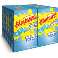 Starburst Singles To Go Powdered Drink Mix, Blue Raspberry, 6 Count (Pack Of 12) - 72 Total Servings), Sugar-Free Drink Powder, Just Add Water,