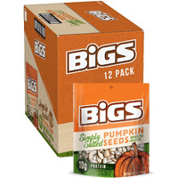 Bigs Simply Salted Homestyle Roast Pumpkin Seeds, Low Carb Lifestyle, 5-Oz. Bag (Pack Of 12)