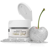 Bakell Tinker Dust - Silver (5G 1X Jar) | Edible Glitter For Cakes, Cupcakes, Cake Pops, Drinks