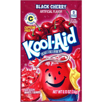 Kool-Aid Soft Drink Mix - Black Cherry Unsweetened, Caffeine Free, 0.13 Oz/Envelope (Pack Of 15)