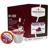 Fresh Roasted Coffee, Raspberry Mocha, Flavored Coffee Pods, K-Cup Compatible, 24 Count