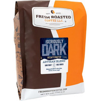 Fresh Roasted Coffee,Seriously Dark Decaf Artisan Blend,5Lb Dark Roast, Kosher, Whole Bean