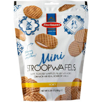Daelmans Stroopwafels, Dutch Waffles Soft Toasted, Honey, Mini Size, Kosher Dairy, Authentic Made In Holland, 1 Pouch, 5.29 Oz