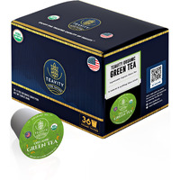 Organic Green Tea Pods For Keurig - Unsweetened Green Tea For K Cup Machines By Teavity (36 Tea Pods)
