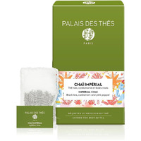 Palais Des Th  S - Chai Imperial - Premium Black Chai Tea With Black Tea, Cardamom, Cinnamon, Ginger, And Orange Zest - 20 Biodegradable Tea Bags Box