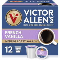 Victor Allen's Coffee French Vanilla Flavored, Medium Roast, 1 Pack - 12 Count, Single Serve Coffee Pods For Keurig K-Cup Brewers