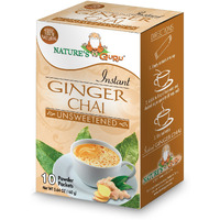 Nature's Guru Instant Ginger Chai Tea Drink Mix Unsweetened 10 Count Single Serve On-The-Go Drink Packets