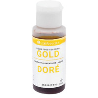 Lorann Gold Liquid Food Color, 1 Ounce Squeeze Bottle
