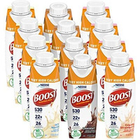 Boost Very High Calorie Nutritional Drink Variety Pack, 4 Bottles Very Vanilla, 4 Bottles Chocolate, 4 Bottles Creamy Strawberry, 8 Fl Oz Bottles, 12 Ct