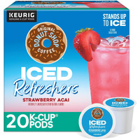 The Original Donut Shop Iced Refreshers, Strawberry Aa   Flavor, Keurig Single Serve K-Cup Pods, 20 Count
