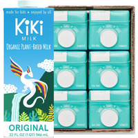 Kiki Milk Plant Based Milk - Organic Original Kiki Milk - Calcium & Magnesium Source - Gluten Free, Gum Free, Gmo Free, Dairy Free, Soy Free, Glyphosate Free - Shelf Stable - (32 Oz  Pack Of 6)