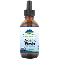 Organic Liquid Stevia Sweetener - Alcohol Free And Kosher Sweet Sugar Substitute Drops - 2Oz Glass Bottle