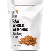 It's Just - Raw Whole Almonds, Grown In California, 32Oz (2Lbs), Unsalted, Premium Quality, Supreme Grade, Naturally Semi Sweet, Made In Usa