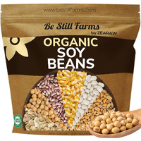 Be Still Farms Organic Soybeans Bulk (4.8 Lb) - Soy Beans Dry - Aka Soya Nuts Great For Edamame, Soy Milk, Tofu - High In Protein Fiber | Usa Grown | Usda Certified | Vegan | Non-Gmo | Gluten Free