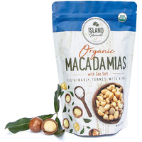 Island Harvest Organic Macadamia Nuts With Sea Salt - 100% Hawaiian Keto Friendly Nuts; All-Natural Non-Gmo Macadamia Nuts Salted; Dry Roasted Nuts High In Fiber; 8 Ounce (1 Pack)