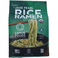 Lotus Foods Jade Pearl Organic Rice Ramen - Gluten Free Rice Ramen, Whole Grain Ramen Noodles, Organic Vegan Rice Noodles, Low Sodium, Non Gmo, Usda Organic - 10 Oz Bags (Pack Of 6)