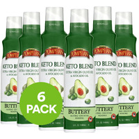 Pompeian Keto Extra Virgin Olive Oil & 100% Avocado Oil Cooking Spray, Great For Sauteing, Stir-Frying, & Roasting, Naturally Gluten Free, Non-Allergenic, Non-Gmo, No Propellants, 5 Fl. Oz.(Pack Of 6)