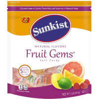 Jelly Belly Sunkist Fruit Gems (Individually Wrapped) - 2 Pound Resealable Pouch Bag - Genuine, Official, Straight From The Source