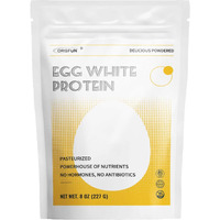 Orgfun Egg White Powder 8 Oz, Pasteurized Egg White Powder, Gluten-Free, Non-Gmo, Made In Usa Great For Scrambled Egg Whites