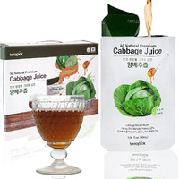 Terrapick Green Cabbage Juice Sweetened With Manuka Honey - Natural Cabbage Extract Juice Vegetable Juice Superfood (3.04 Fl Oz X 30 Pouches)