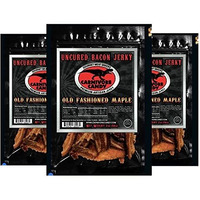 Carnivore Candy Old Fashioned Maple Bacon Bacon Jerky - Jurassic Jerky With Amazing Taste, High Protein Content, No Preservatives, Msg-Free, Low Sodium (Old Fashioned Maple 3 Pack)