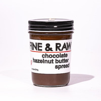 Fine & Raw Chocolate Hazelnut Butter Spread 8 Ounce - Clean Ingredients, Vegan, And Organic Chocolate Hazelnut Spread, Healthy Chocolate Hazelnut Spread (Chocolate Hazelnut)