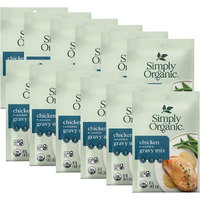 Simply Organic Chicken Flavored Gravy Mix, 0.85 Ounce 12-Pack, Certified Organic, Gluten-Free, Kosher, Rich Chicken Gravy