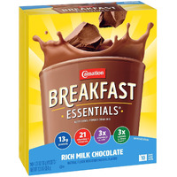 Carnation Breakfast Essentials Powder Drink Mix, Rich Milk Chocolate, 10 Count Box Of 1.26 Ounce Packets (Pack Of 6)