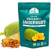 Mavuno Harvest Jackfruit Dried Fruit Snacks | Unsweetened Organic Dried Jackfruit Chips | Gluten Free Healthy Snacks For Kids And Adults | Vegan, Non Gmo, Direct Trade | 1 Pound Bag