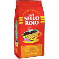 Sello Rojo, Tradicional Medium Roast Ground Coffee Bag, 16 Oz, Pack Of 5