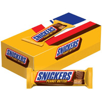 Snickers Peanut Butter Squared Singles Size Chocolate Candy Bars 1.78-Ounce Bar 18-Count Box, Multi