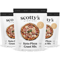 Keto Pizza Crust Zero Carb Mix - Keto And Gluten Free Pizza Baking Mix, Vegan - 0G Net Carbs Per Slice - No Erythritol, Easy To Make - No Nut Flours - No Sugar Alcohols (3 Pack)