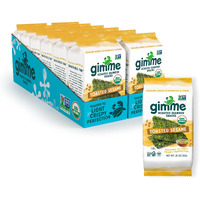Gimme Seaweed - Toasted Sesame - 12 Count Sharing Size - Organic Roasted Seaweed Sheets - Keto, Vegan, Gluten Free - Great Source Of Iodine & Omega 3S - Healthy On-The-Go Snack For Kids & Adults
