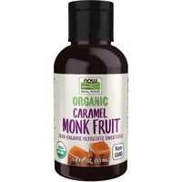 Now Foods, Organic Liquid Monk Fruit, Zero-Calorie Sweetener, Caramel, 1.8-Ounce