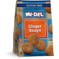 Mi-Del Gluten Free Ginger Snaps - Non Gmo Certified, 0G Trans Fat Swedish Ginger Snaps Cookies Old Fashioned (Pack Of 1)