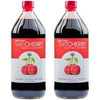 Tahiti Trader Tart Cherry Juice Concentrate - Ready To Drink Organic Superfood Juice Promoting Immune Support & Overall Health - Pure, Unsweetened Fruit Juice - (32 Oz, 2 Pack)