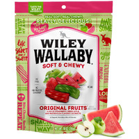 Wiley Wallaby Licorice 10 Ounce Classic Gourmet Soft & Chewy Australian Original Fruits Licorice Candy Twists, 1 Pack