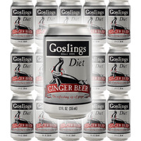 Goslings Diet Ginger Beer, Ginger Beer, All Natural Flavor With The Refreshing Zip Of Ginger, 12 Oz (Pack Of 15, Total Of 180 Oz)