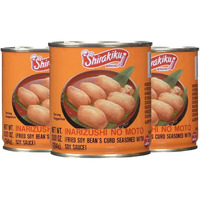 Shirakiku Inarizushi No Moto - Japanese Seasoned Fried Soy Bean Curd | Fried Bean Curd, Hydrogenated Vegetable Oil, Wheat, And Soybean | Soy Bean Flavor, 10Oz - (Pack Of 3)