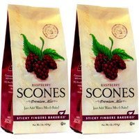 English Scone Mix With Raspberry By Sticky Fingers Bakeries - Easy To Make English Scones Fresh Baked, Makes 12 Scones (2Pk)