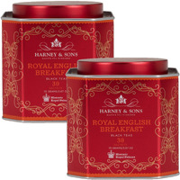 Harney And Sons Royal English Breakfast, Black 30 Sachets Per Tin - Pack Of 2