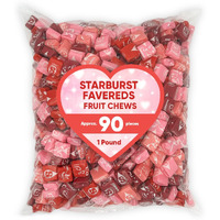 Strburst Favereds Fruit Chews 1 Pounds Of Approx 90 Individually Wrapped Chewy Candy Pieces - Bulk Candy Fruit Snacks Strawberry, Cherry, Fruit Punch & Watermelon Flavors, Sweet Candy Snacks For Kids & Adults, Perfect For Candy Buffet And Holiday Treats