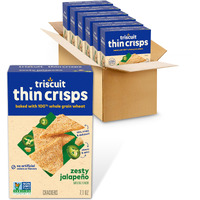 Triscuit Thin Crisps Zesty Jalapeno Whole Grain Wheat Crackers, 6 - 7.1 Oz Boxes