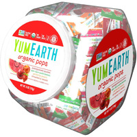 Yumearth Organic Pops Variety Pack, 125+ Fruit Flavored Lollipops, Allergy Friendly, Gluten Free, Non-Gmo, Vegan, No Artificial Flavors Or Dyes, 6 Ounce (Pack Of 5)