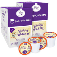 Joffrey's Coffee - Breakfast Blend, Rich Coffee Blend, Artisan Medium Roast, Arabica Coffee Beans, Smooth-Bodied Blend, Balanced Flavor & Aroma, Keurig 2.0 Compatible (Single Serve Cup, 48 Count)