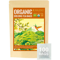 Gldnt Organic Oolong Tea Bags, Natural Organic Oolong Tea, Caffeinated, Hot & Iced Tea, 100 Count