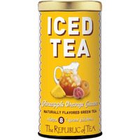 The Republic Of Tea - Pineapple Orange Guava Iced Green Tea, 8 Large Quart-Sized Iced Tea Pouches, Naturally Caffeinated